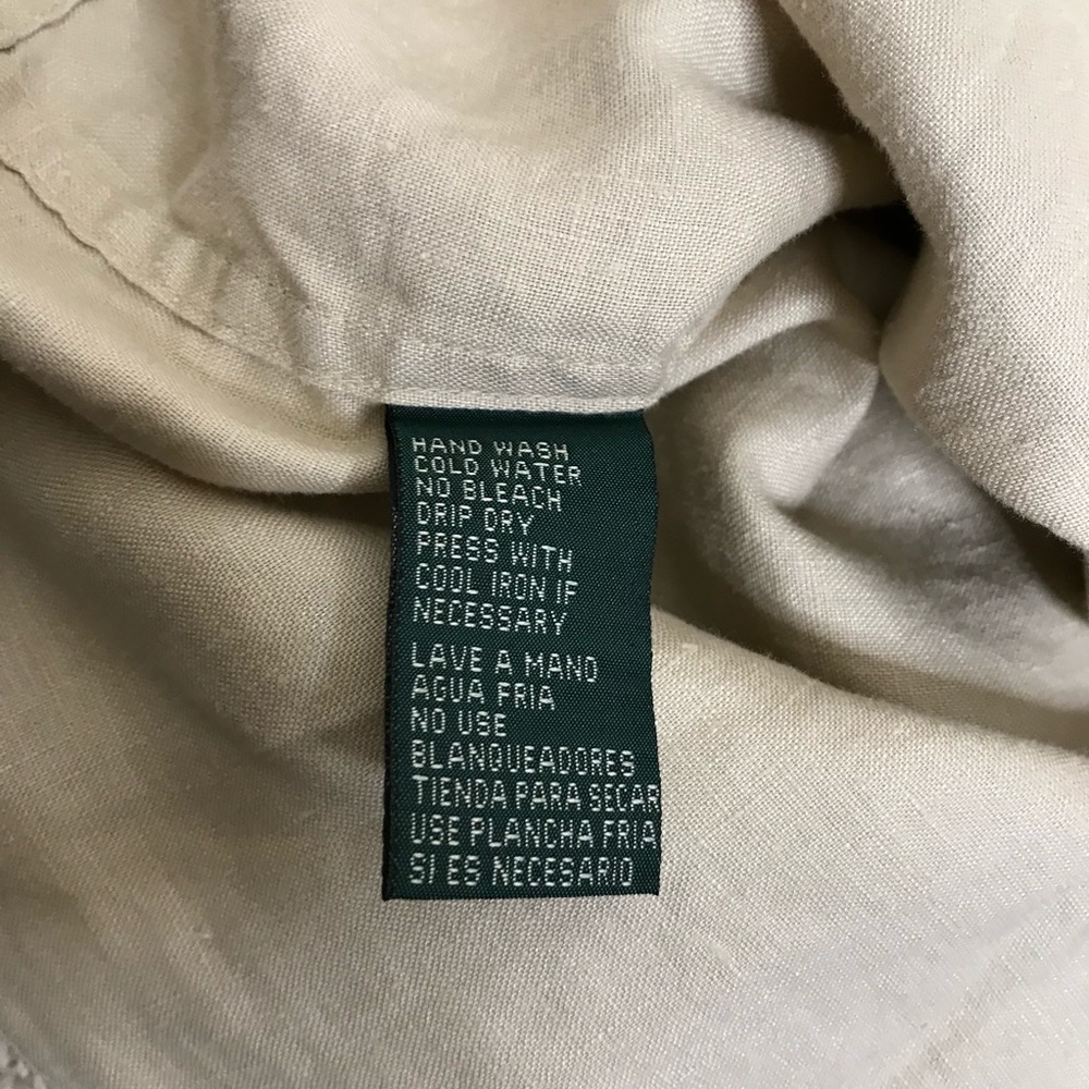 Lauren Ralph Lauren 100% Linen Button Front Shirt - Picture 8 of 8